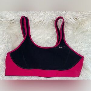 Nike Women's Black and Pink Sports Bra